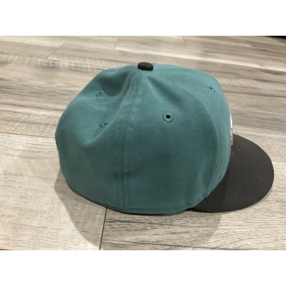 New Era 59FIFTY Philadelphia Eagles Fitted Hat Size 7 Teal Black NFL Cap - Picture 3 of 6
